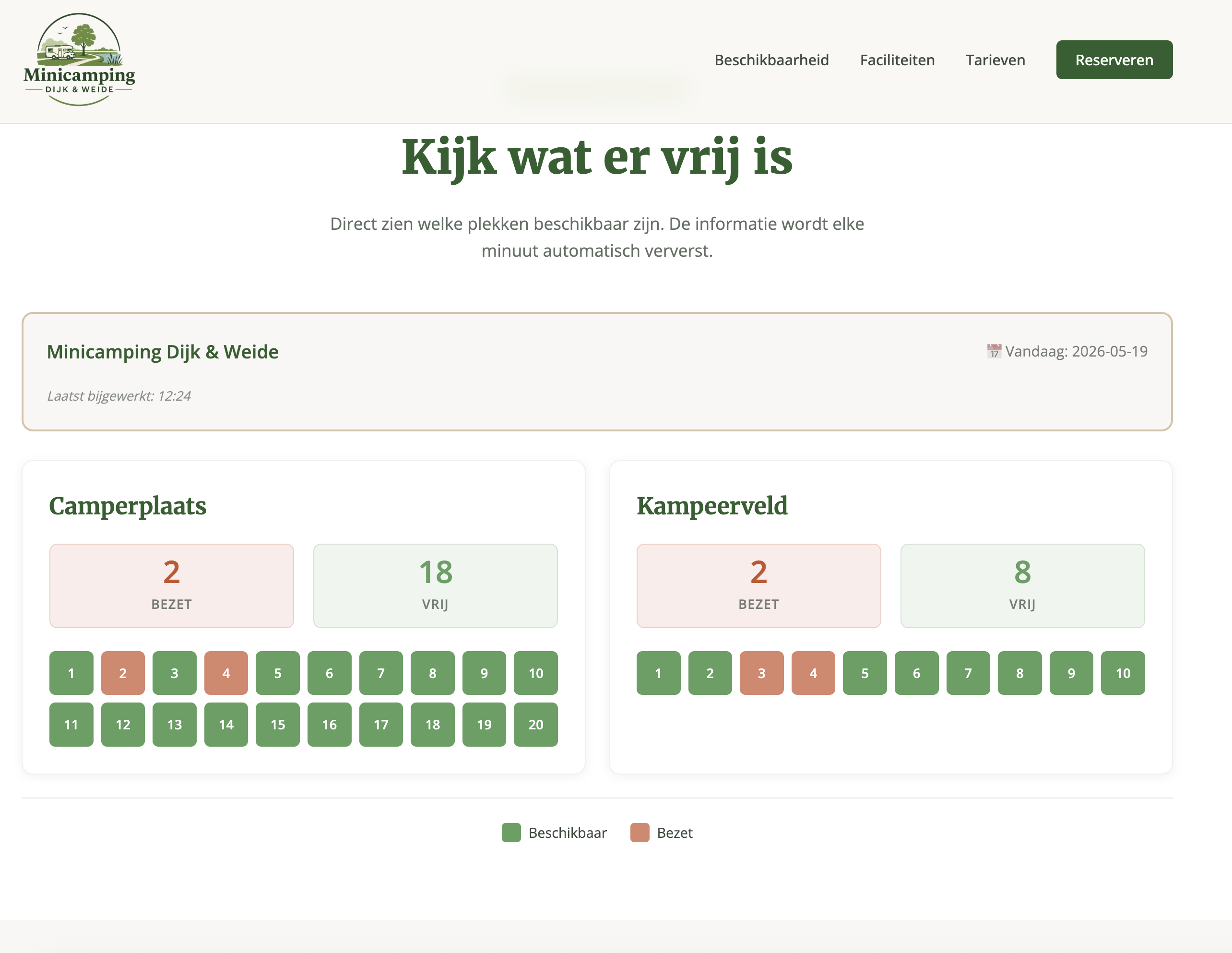 Koppeling met website